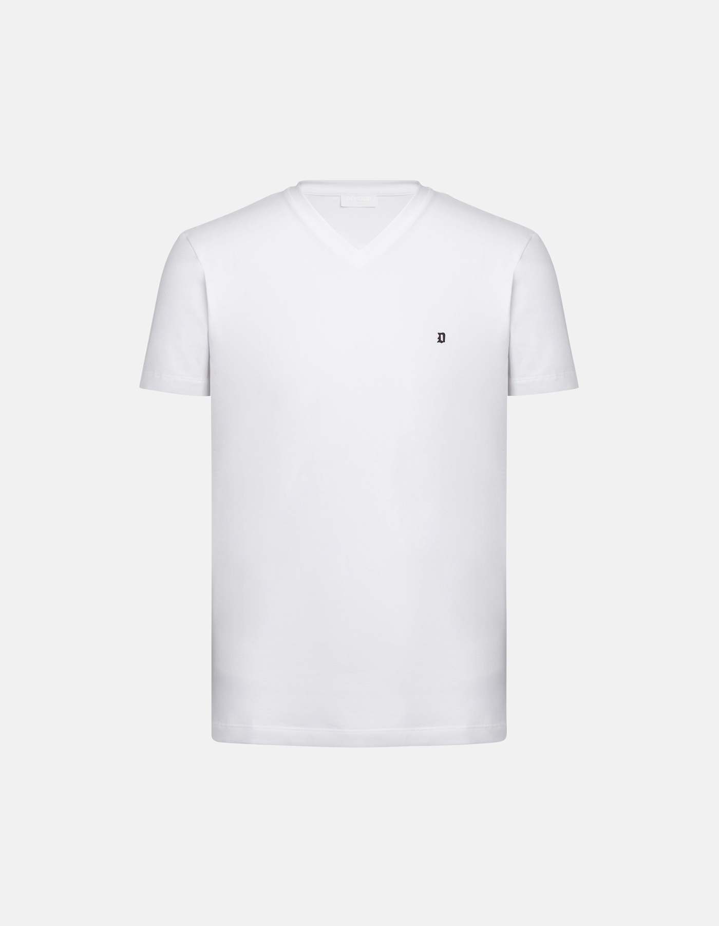 Slim-fit V-neck T-shirt in stretch jersey