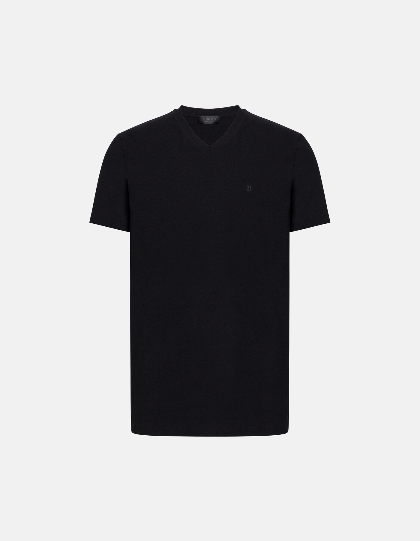 Slim-fit V-neck T-shirt in stretch jersey