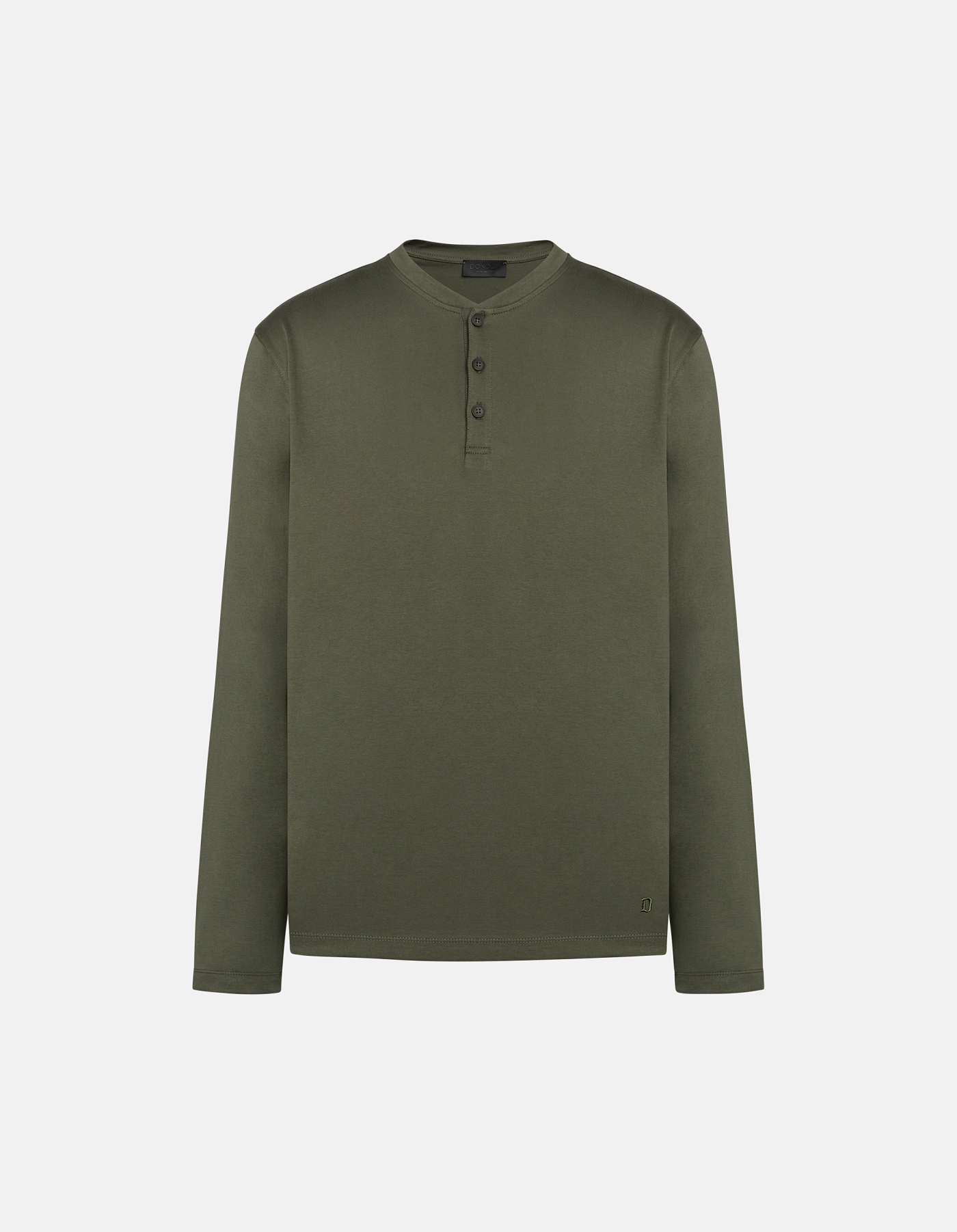 Regular-fit Henley top in cotton jersey