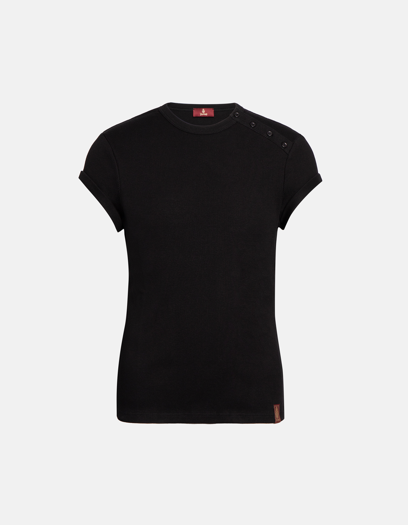 T-shirt in costina di cotone