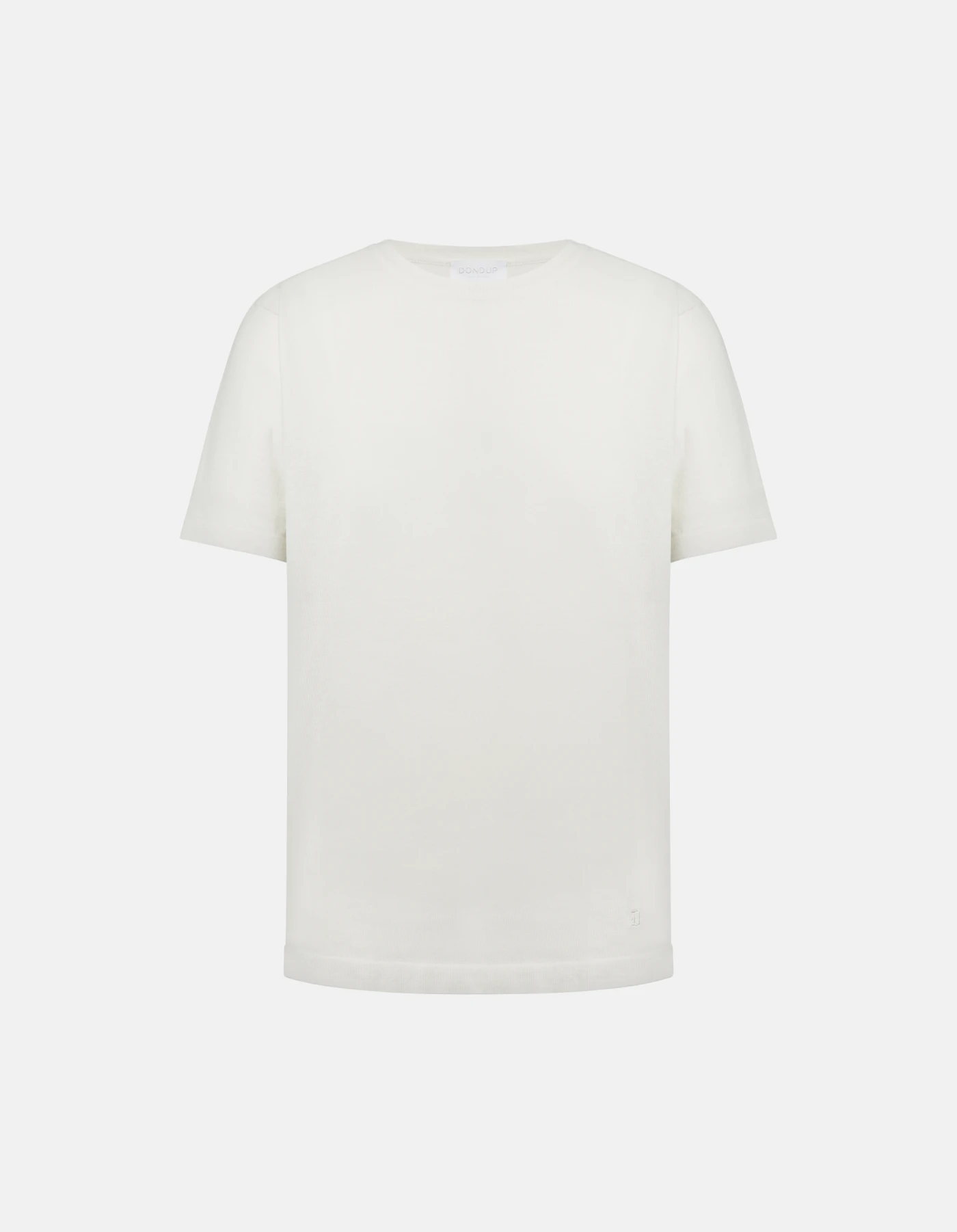Regular-fit crew-neck T-shirt in cotton crepe