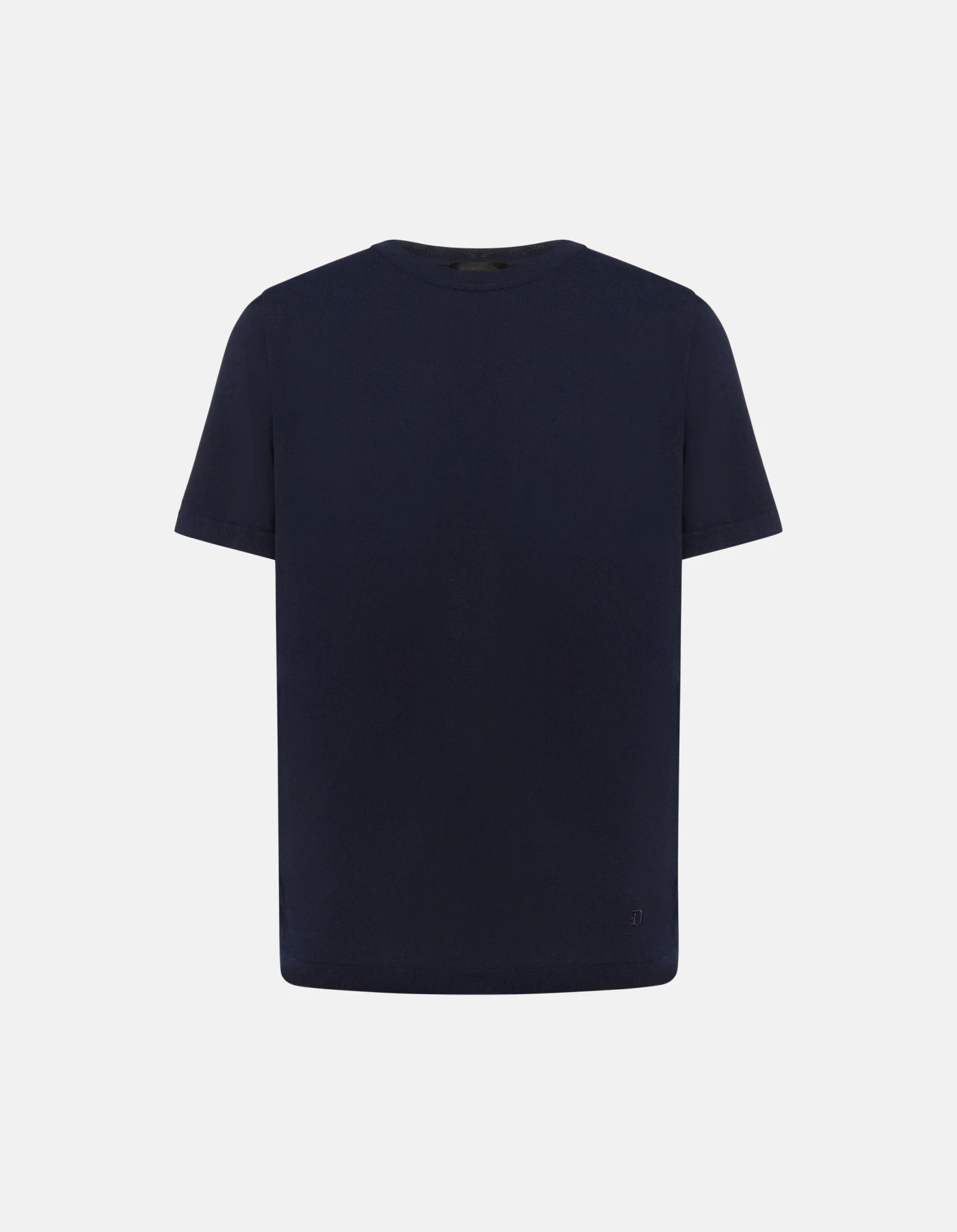 Regular-fit crew-neck T-shirt in cotton crepe