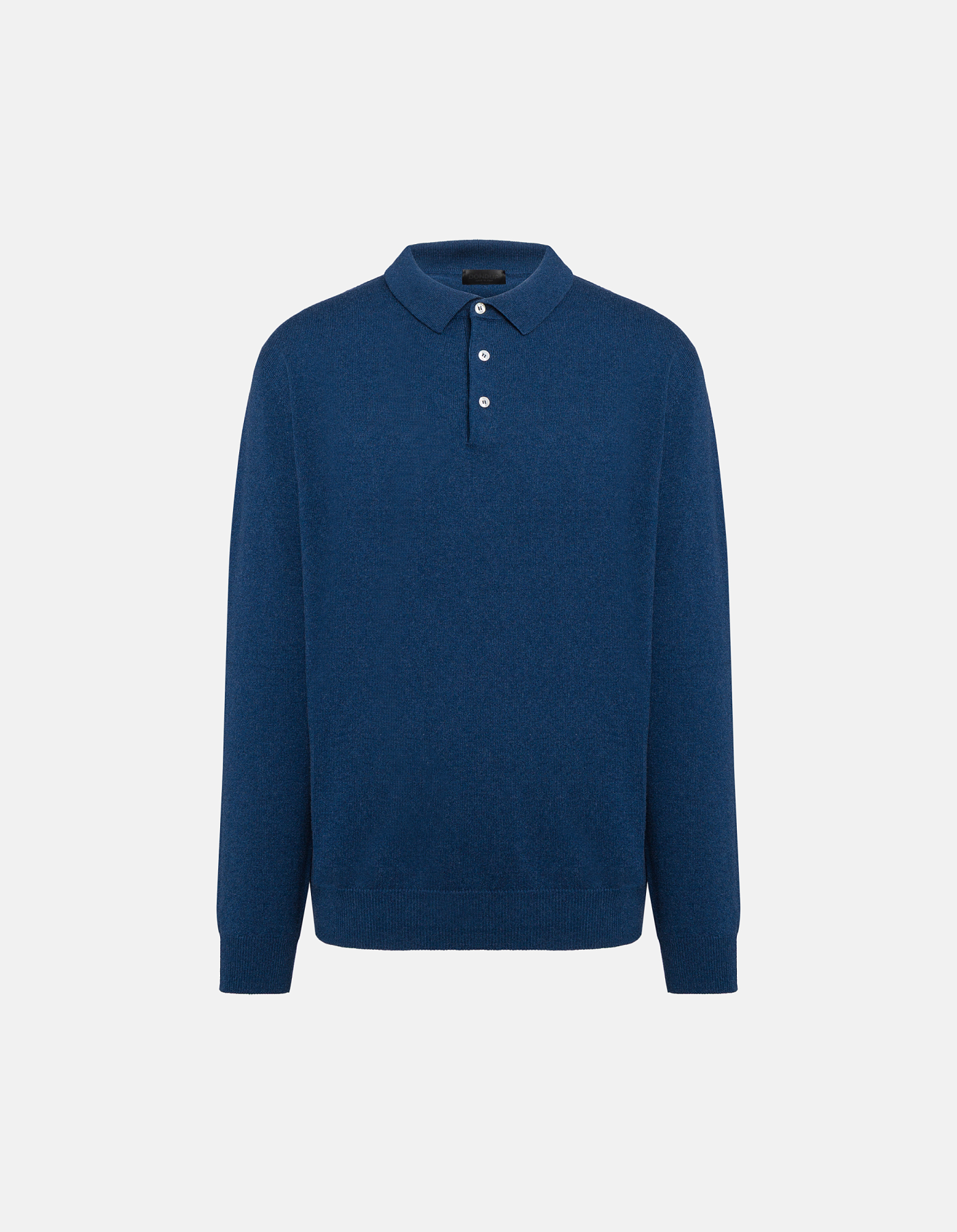 Poloshirt in normaler Passform aus Kaschmir und Seide