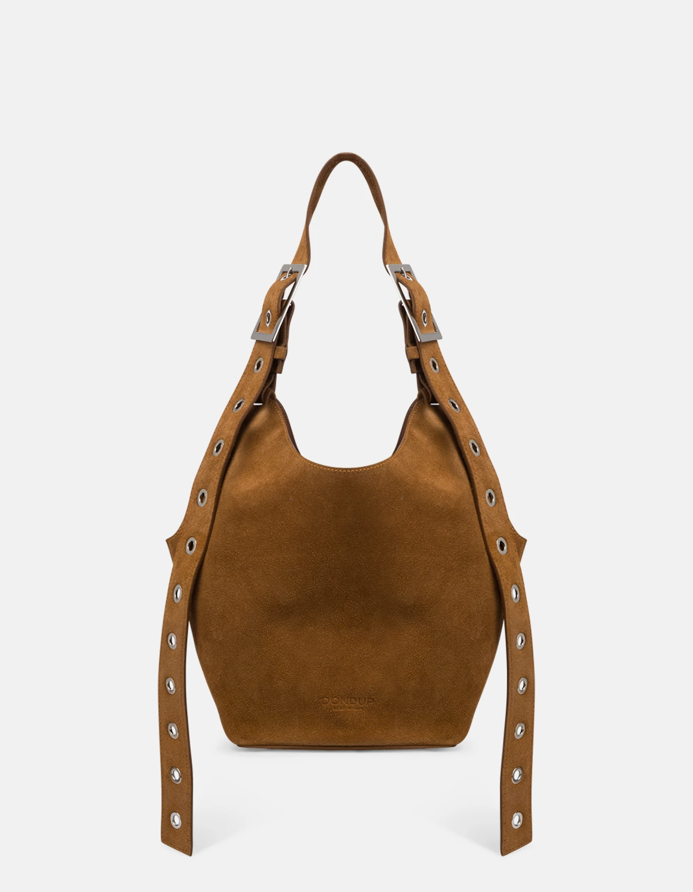 Small split leather hobo bag