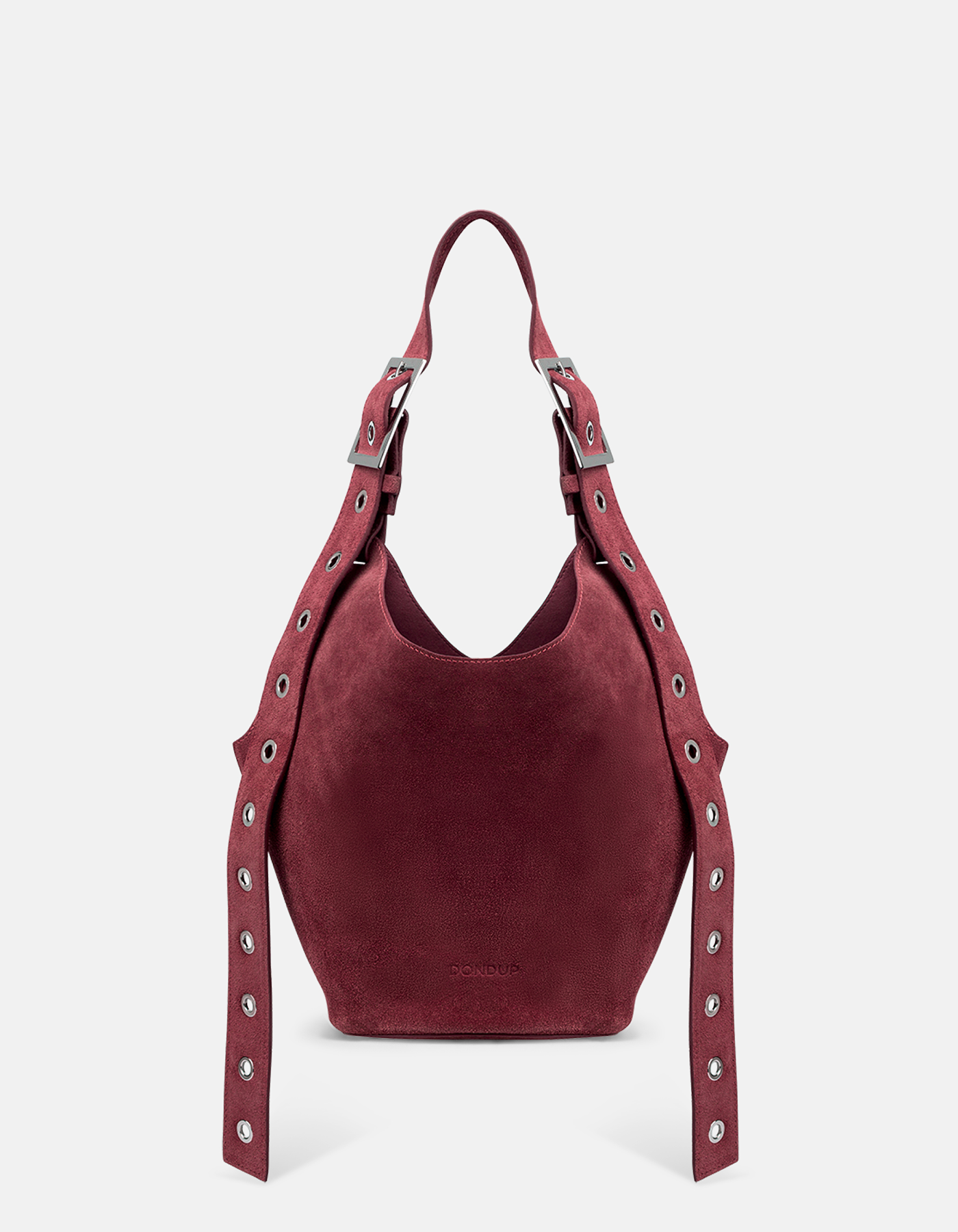 Small split leather hobo bag