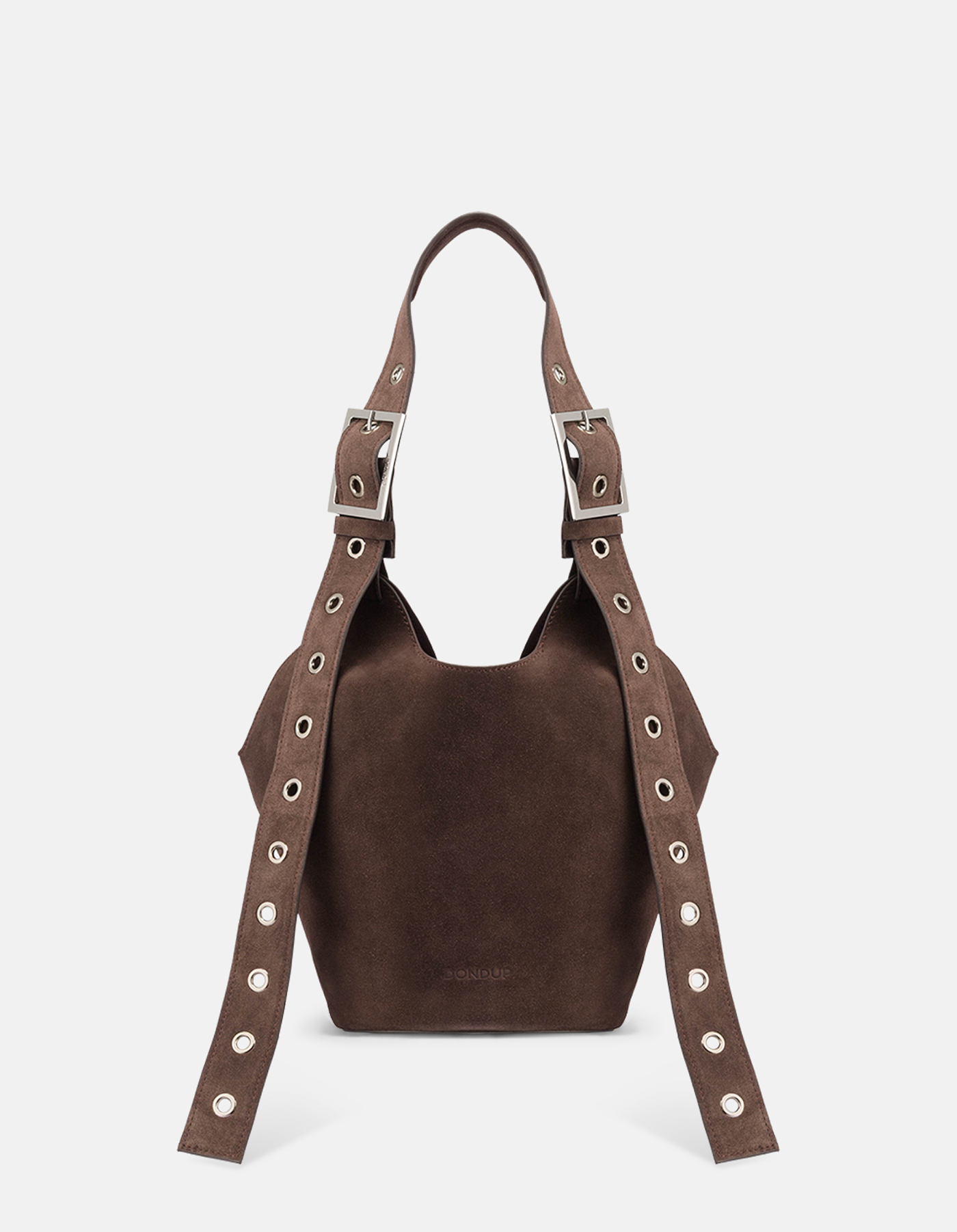 Small split leather hobo bag