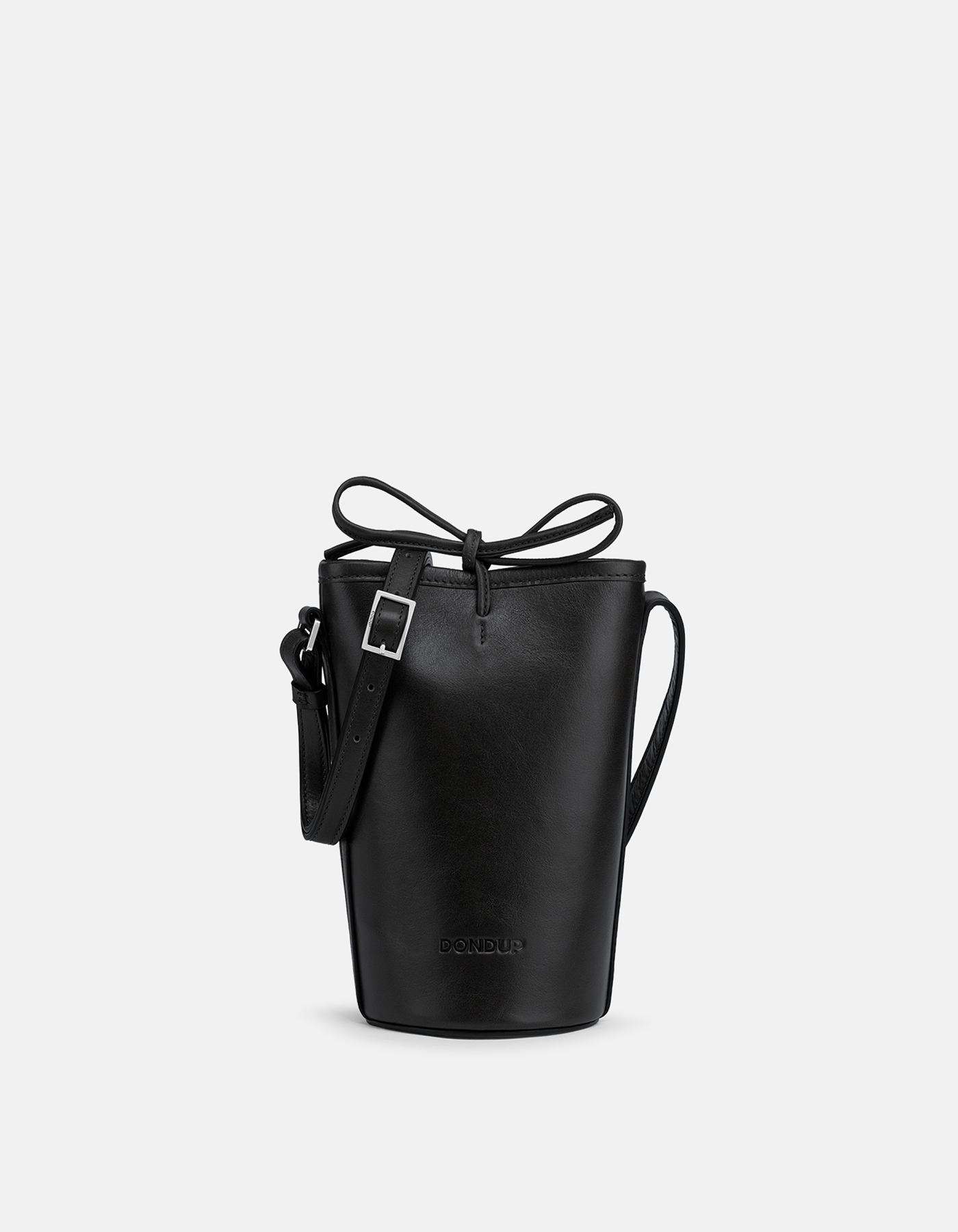Small vacchetta leather bucket bag