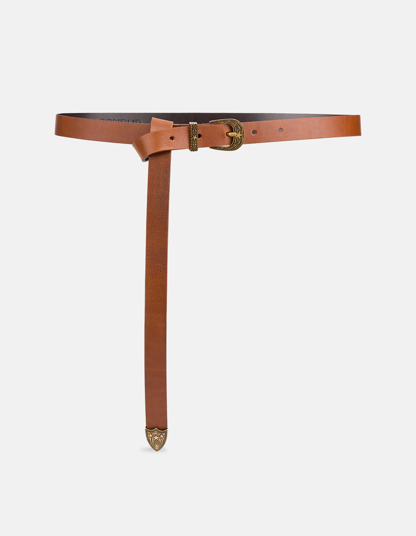 Vacchetta leather belt