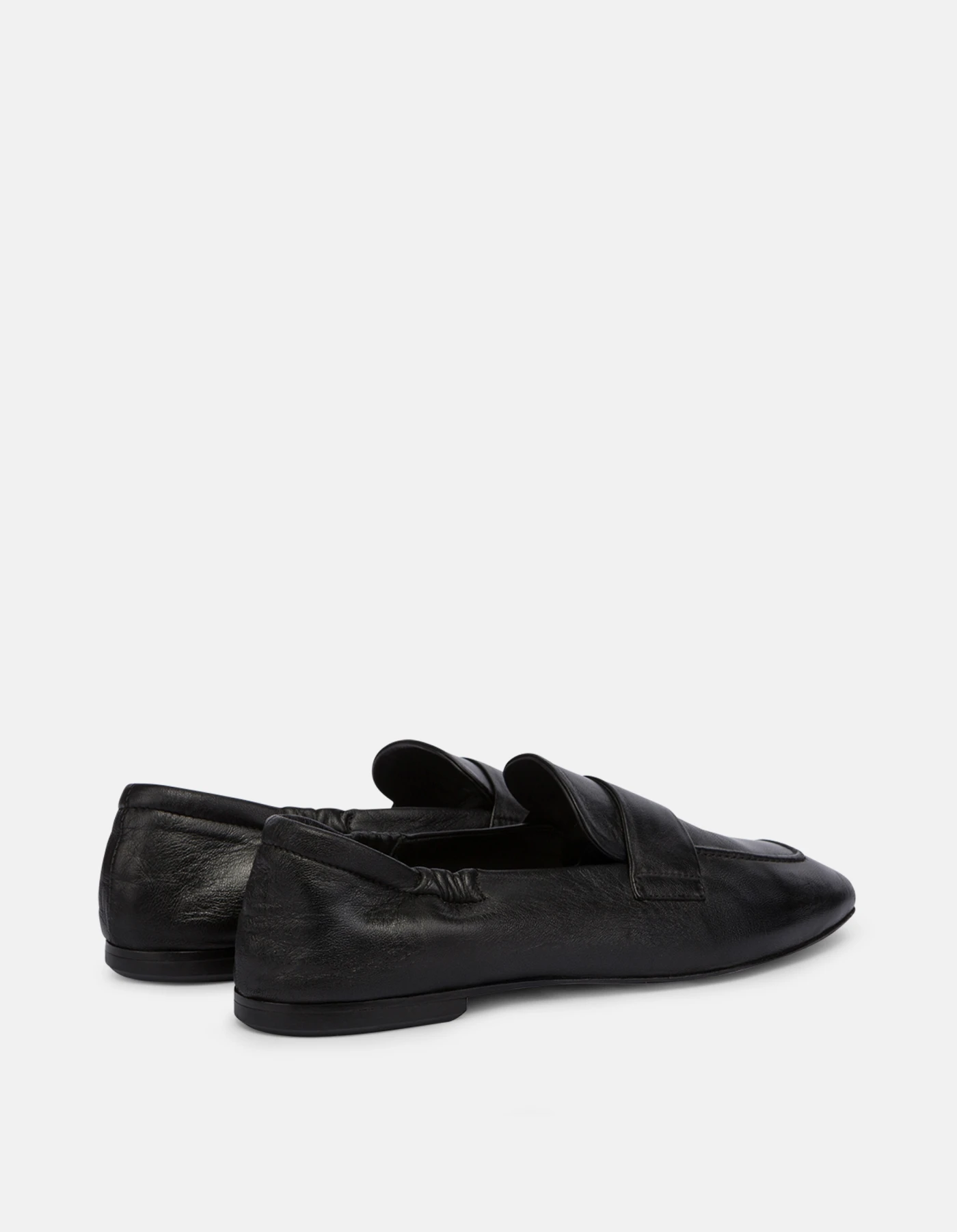 Leather sabot loafers for women, black | Dondup
