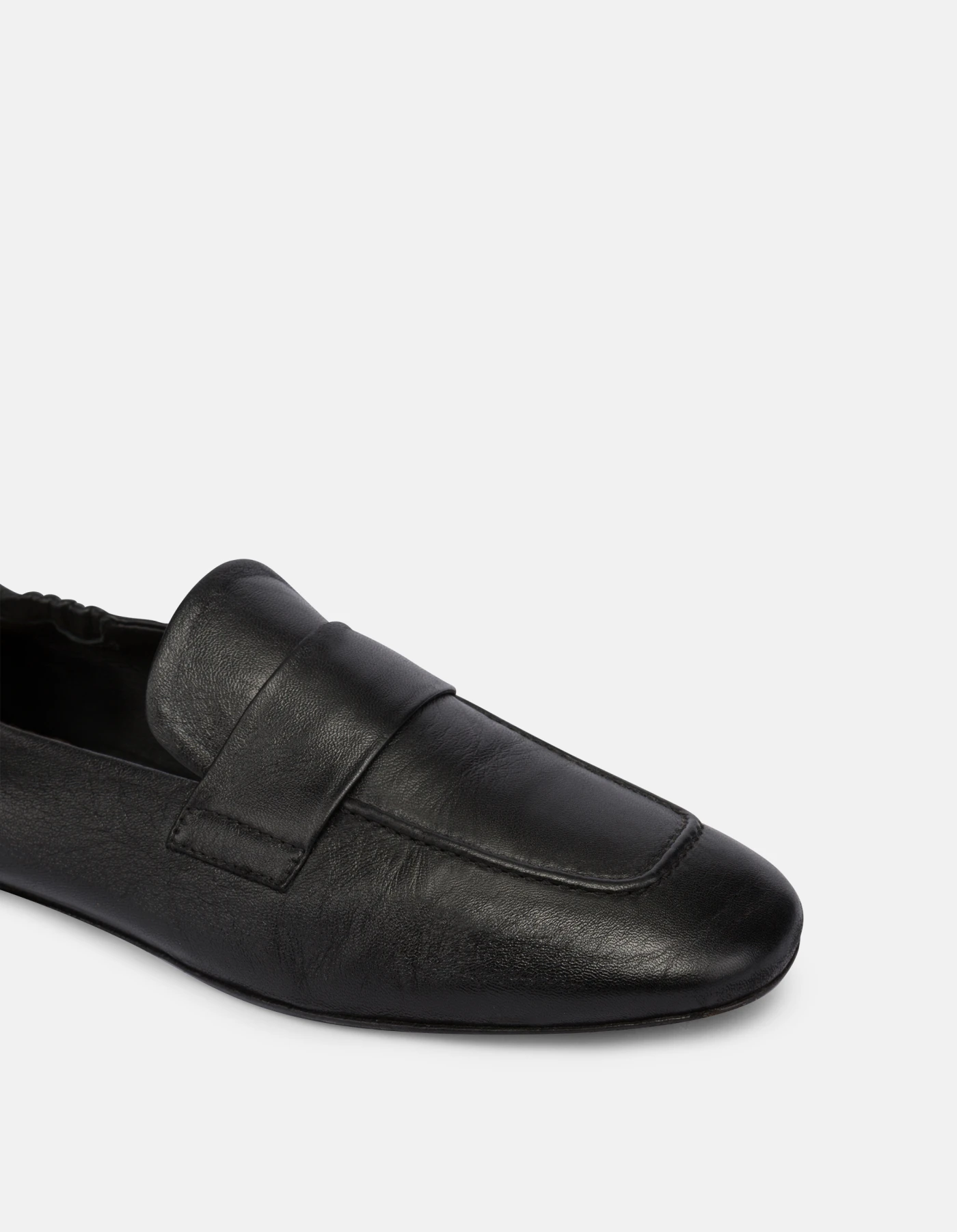 Leather sabot loafers for women, black | Dondup
