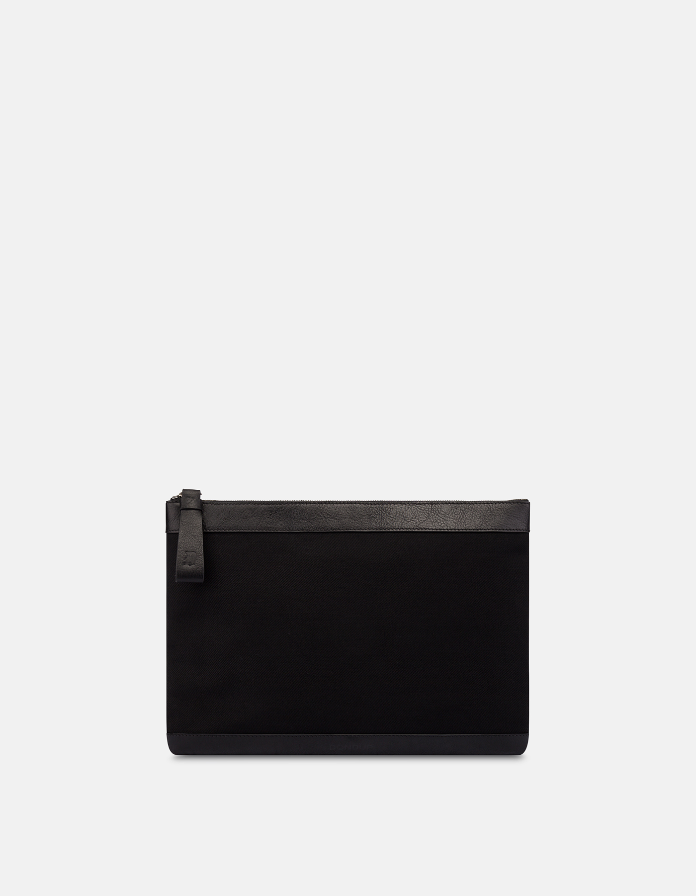 Clutch bag in rigid denim