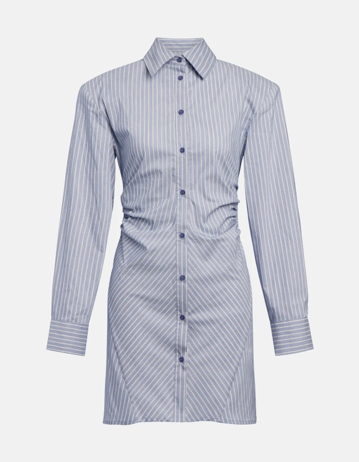 Short striped cotton dress