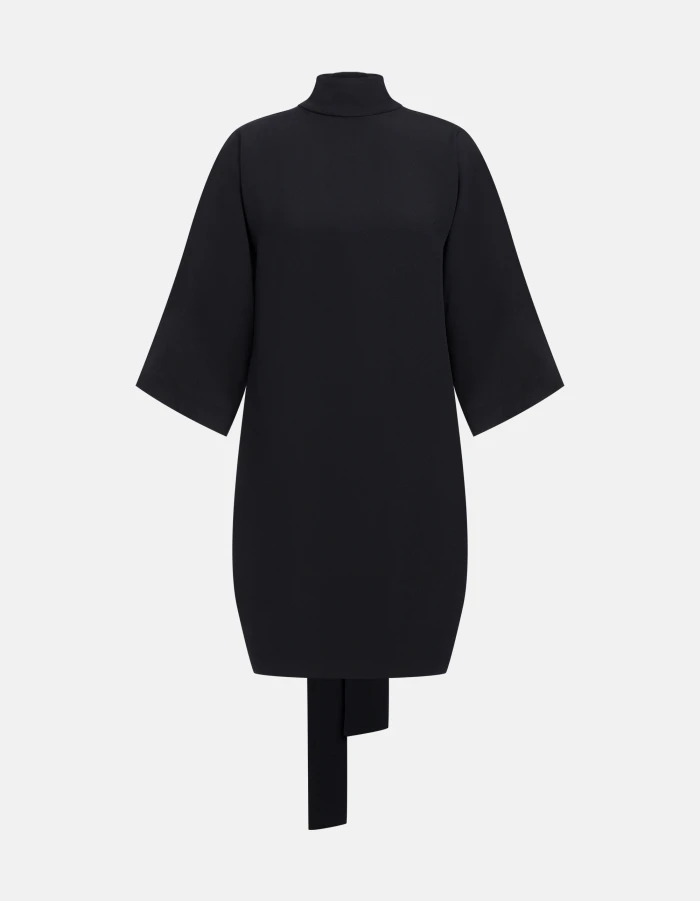 Abito corto in crêpe