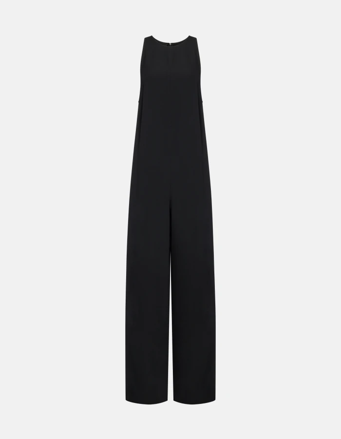 Tuta loose in crêpe