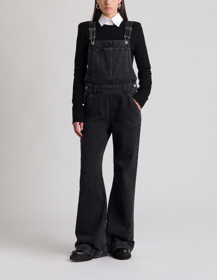 Salopette regular in denim fisso responsabile