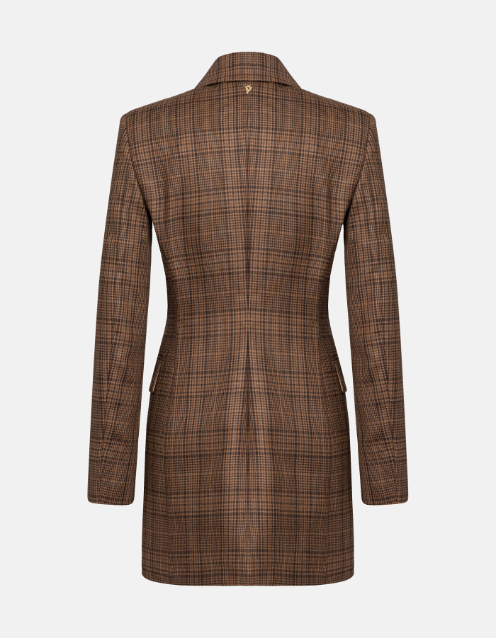 Short wool Prince of Wales check dress