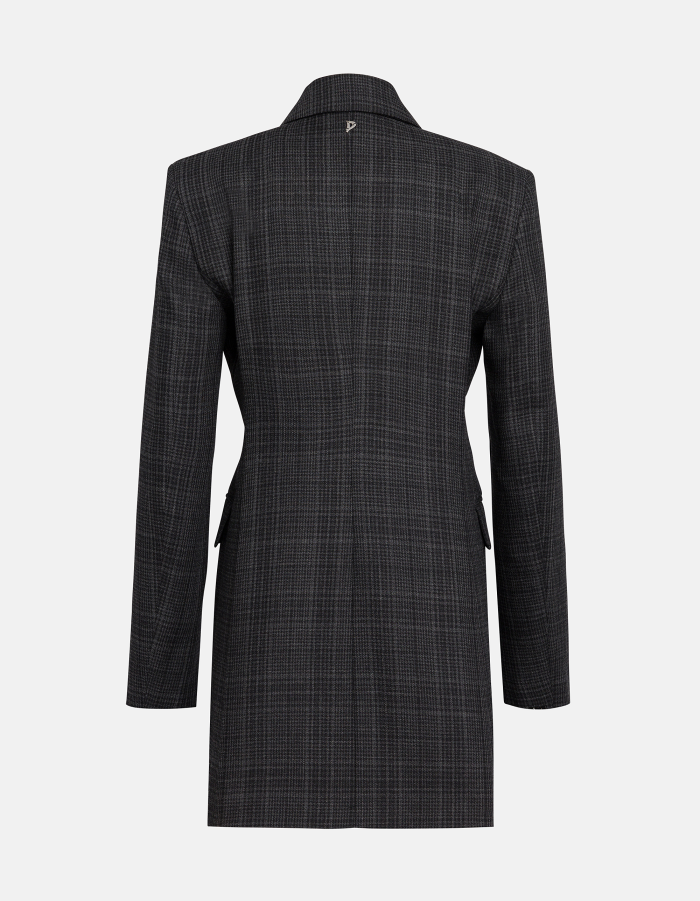 Short wool Prince of Wales check dress