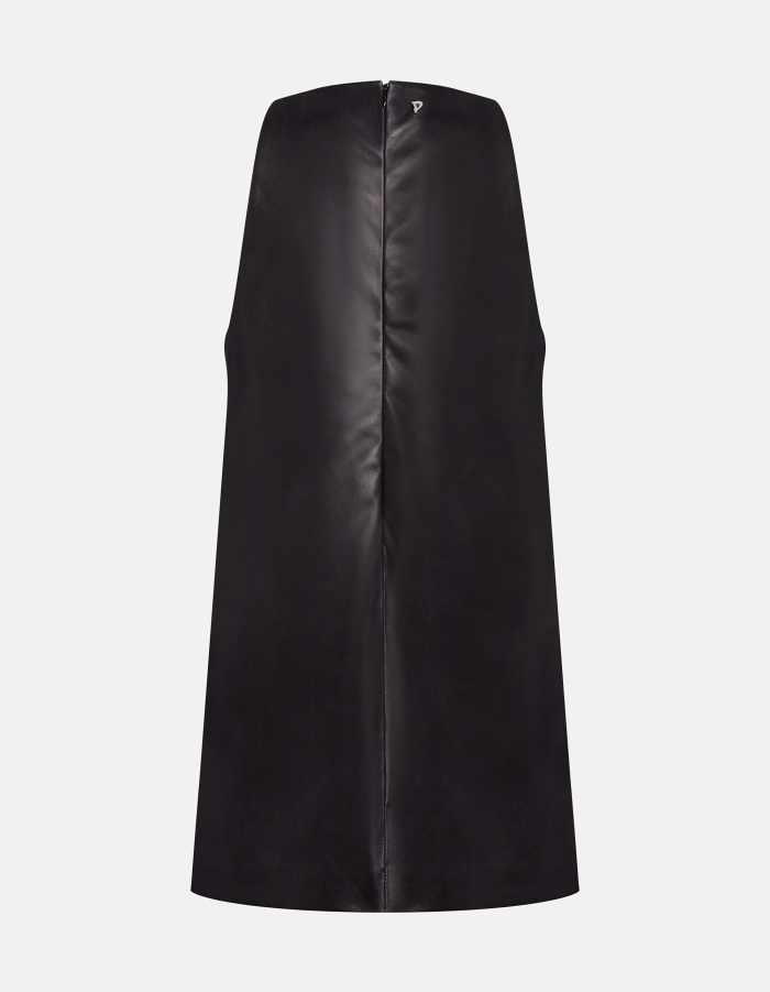 Short dress in nappa leather