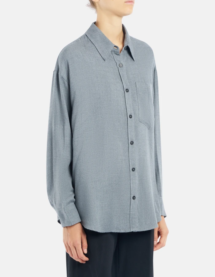 Camicia over in levantina di viscosa