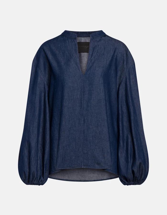 Regular-fit shirt in rigid denim