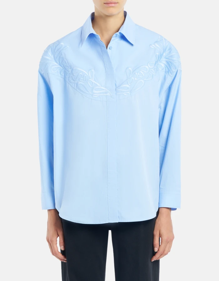 Camicia over in popeline