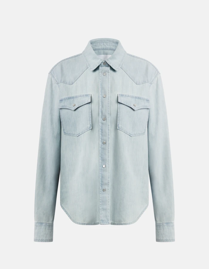 Camicia regular in denim fisso