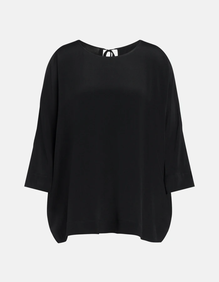 Silk-blend crepe de Chine shirt