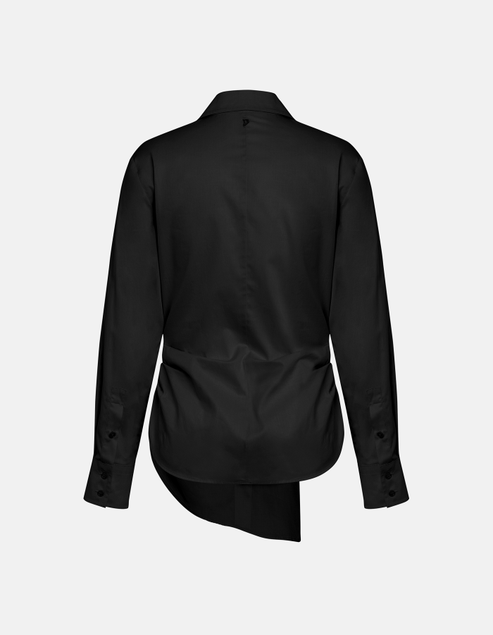 Camicia slim in gabardina tinto filo