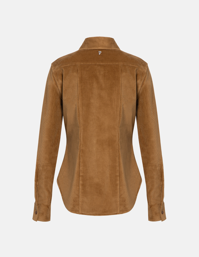 Super slim-fit stretch velvet shirt