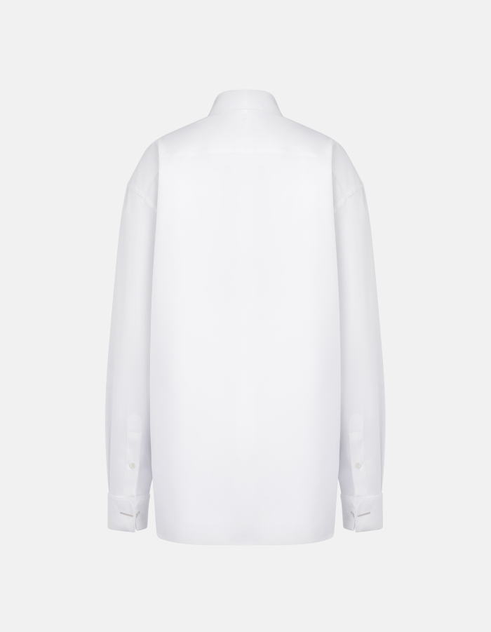 Camicia in gabardina tinto filo