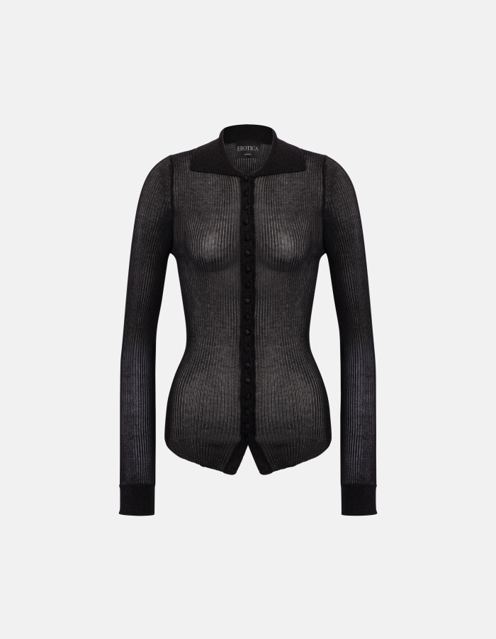 Camicia slim in maglia lurex