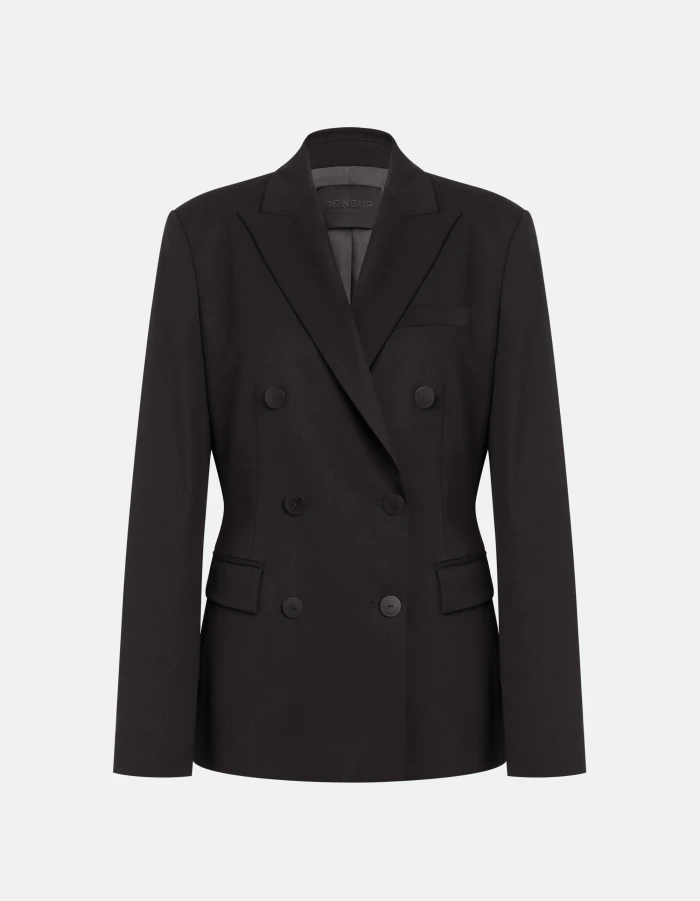 Zweireihiger Blazer in schmaler Passform aus Cool-Wool-Gabardine