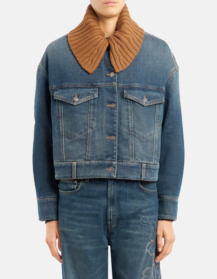 Giubbino boxy in denim comfort responsabile