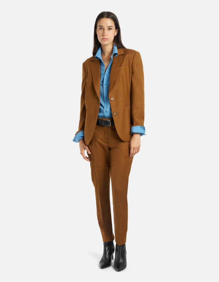 Blazer monopetto slim in flanella