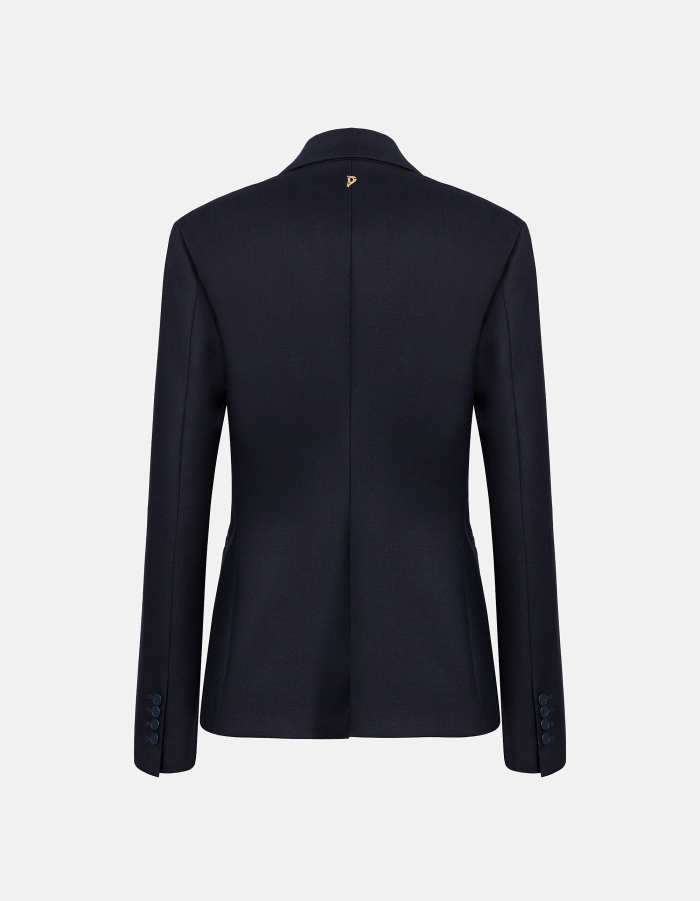 Slim-fit single-breasted flannel blazer