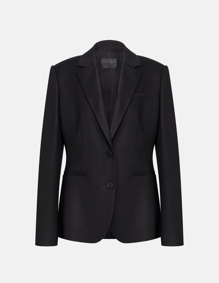 Slim-fit single-breasted flannel blazer