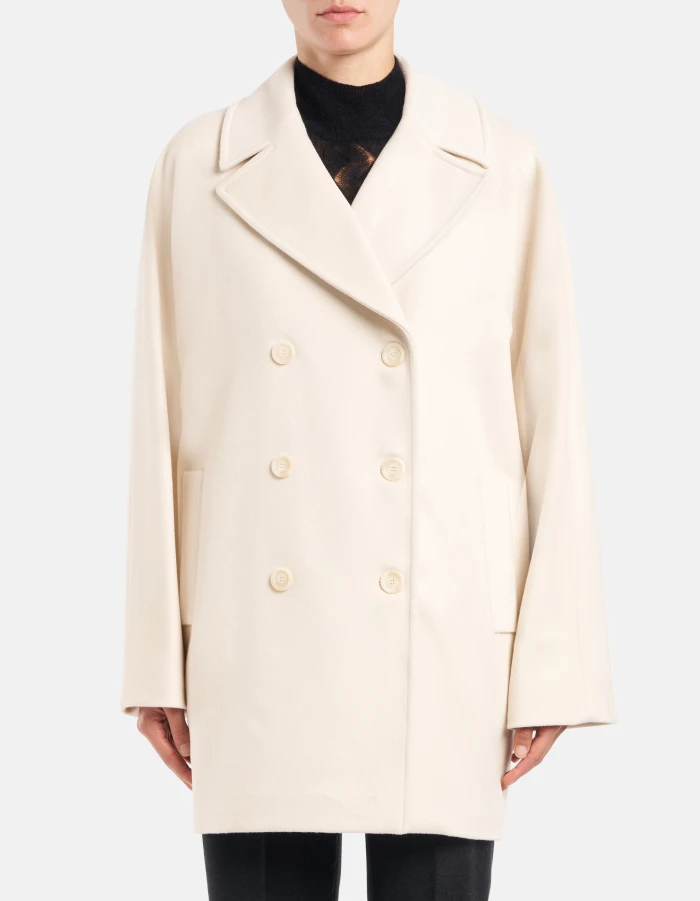 Peacoat regular in velour lana cashmere