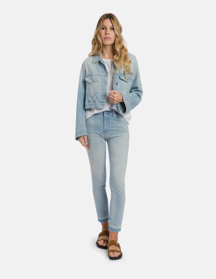 Regular-fit jacket in stretch denim