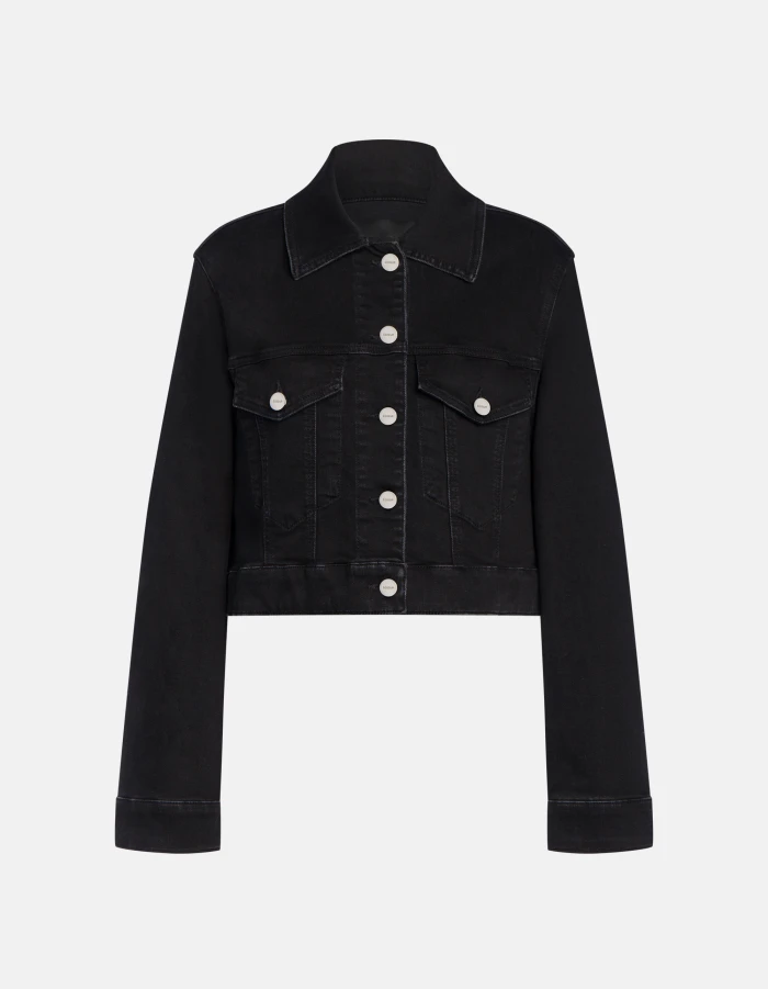 Regular-fit jacket in recycled stretch denim