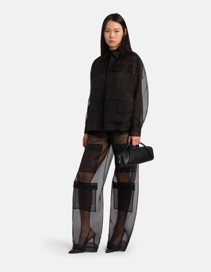 Giubbino over in organza di seta