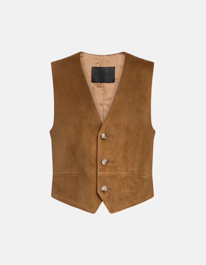 Slim-fit suede vest