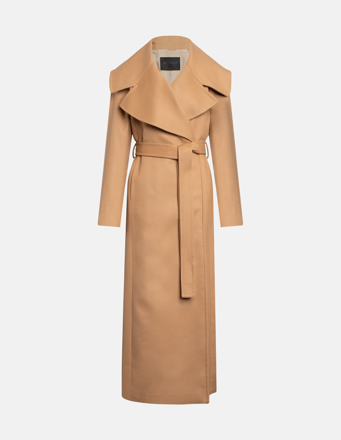 Regular-fit double-breasted coat in wool cloth