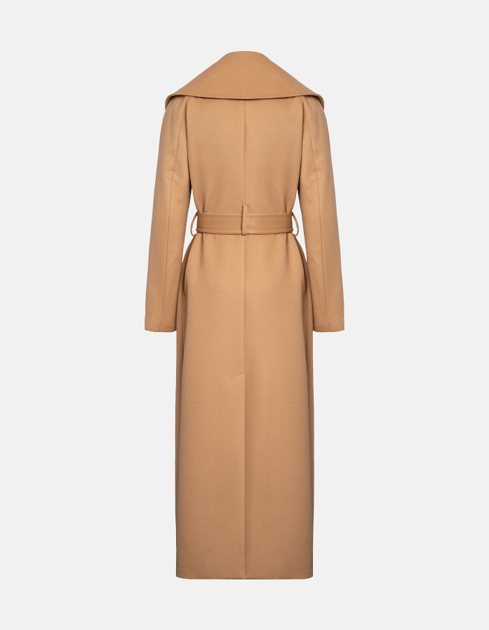 Regular-fit double-breasted coat in wool cloth