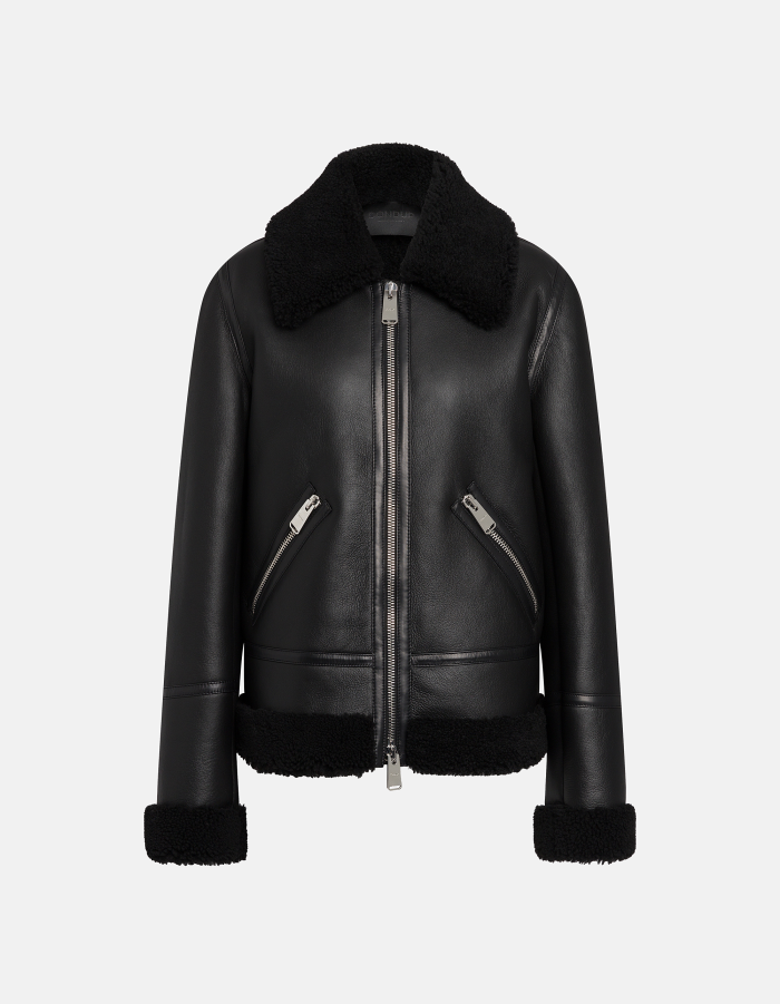 Regular-fit shearling jacket