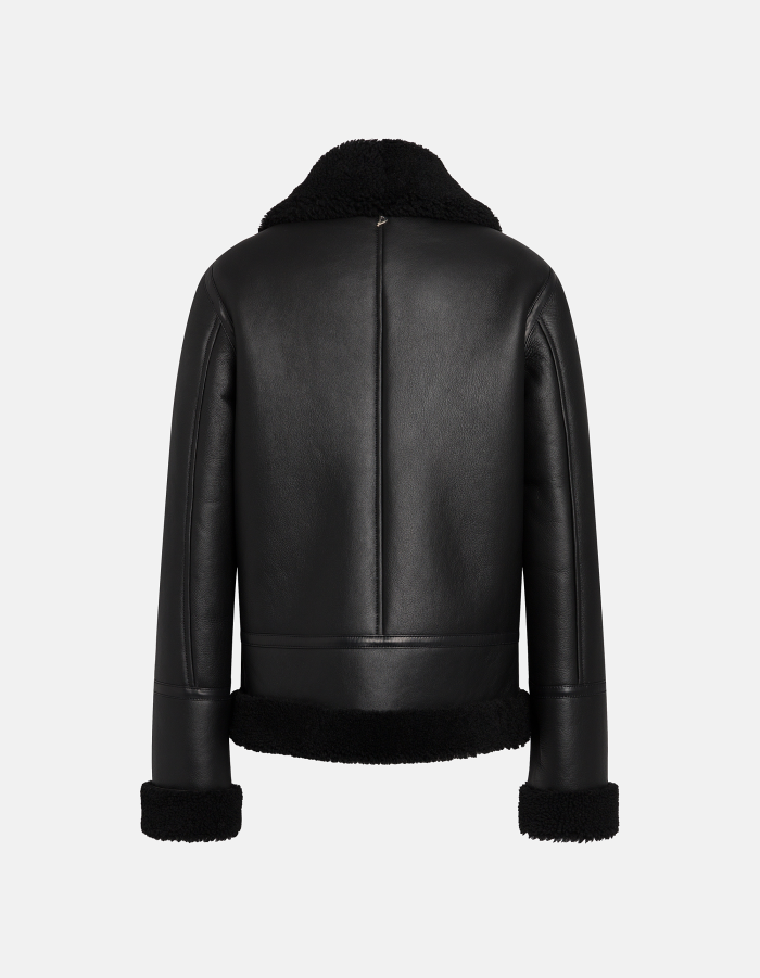 Regular-fit shearling jacket