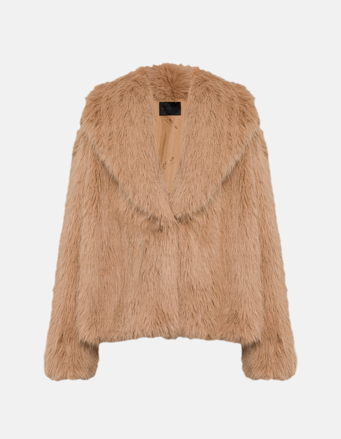 Oversized faux fur jacket