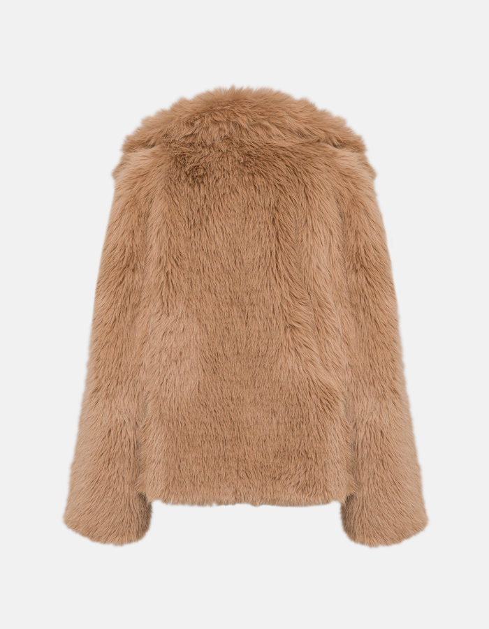Oversized faux fur jacket