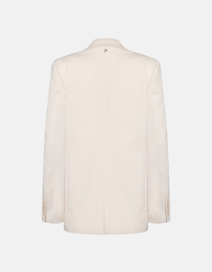 Blazer monopetto loose in velluto stretch