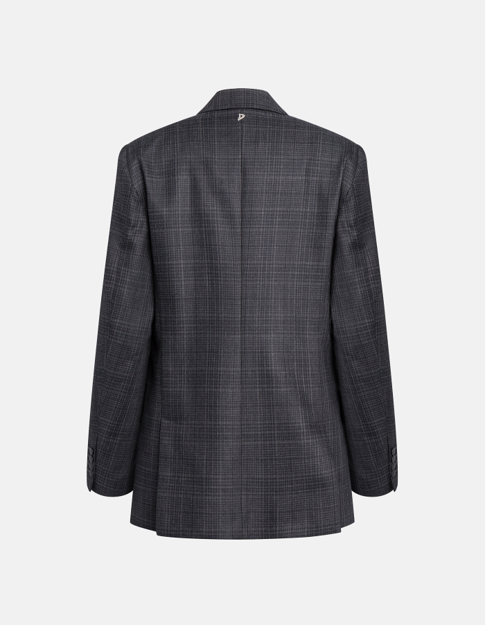 Blazer doppiopetto over in lana principe di Galles