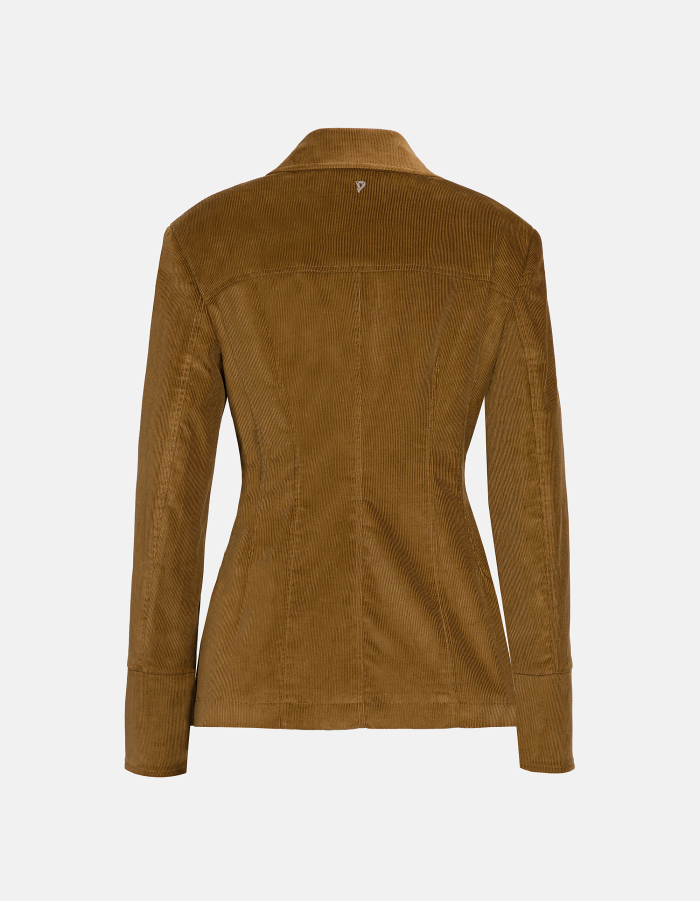 Slim-fit jacket in stretch velvet